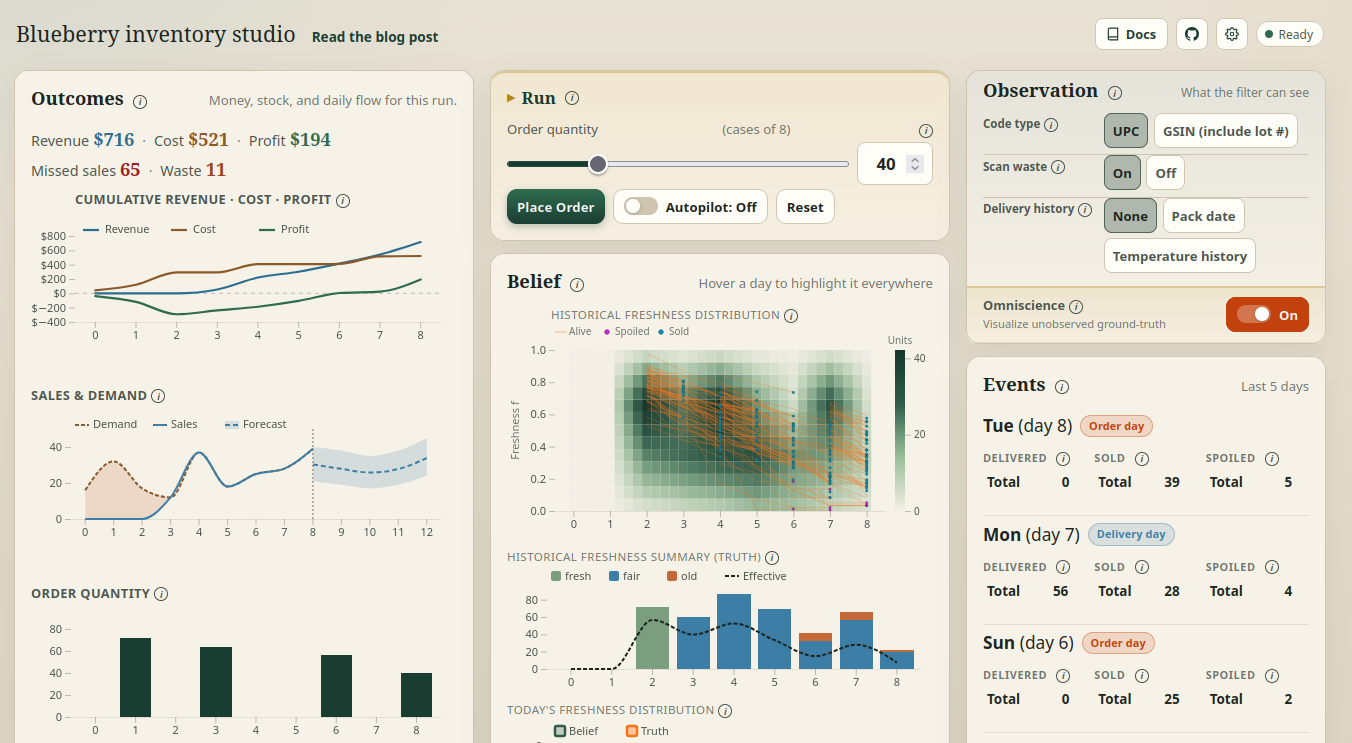 Blueberry Studio web interface